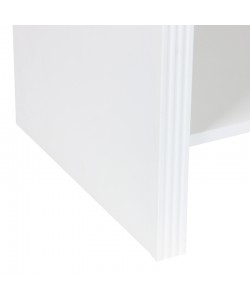 Κομοδίνο Zeplen pakoworld MDF σε λευκή απόχρωση 40x30x53εκ