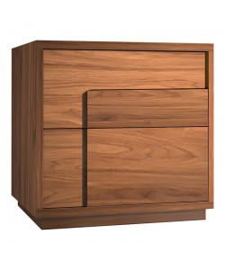 Κομοδίνο Inget pakoworld mdf σε καρυδί απόχρωση 50x40x48εκ