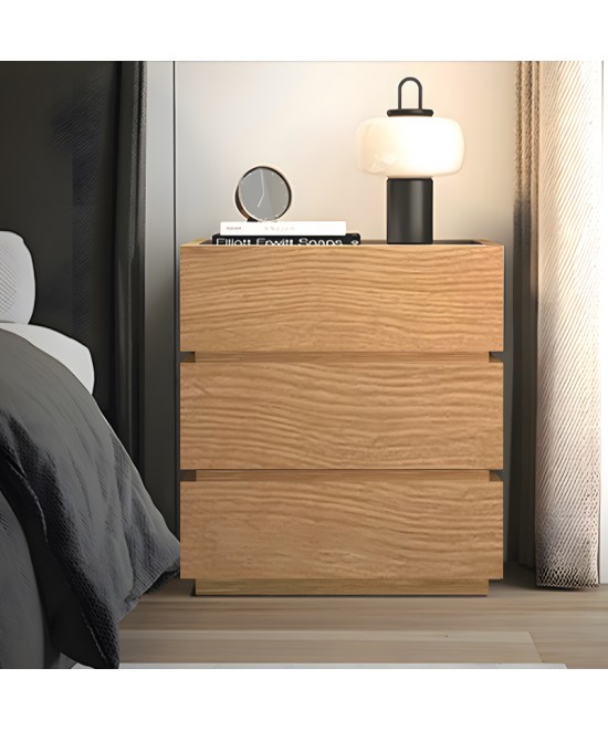 Κομοδίνο Sonlen pakoworld mdf σε oak απόχρωση 60x40x66εκ