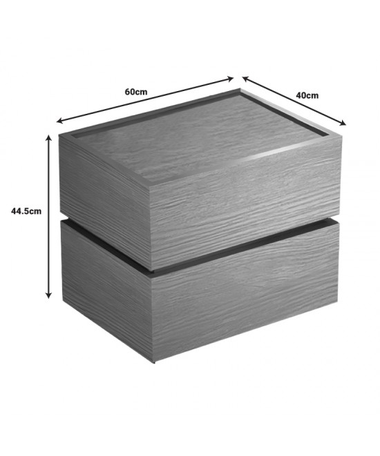 Κομοδίνο Sonlen pakoworld mdf σε oak απόχρωση 60x40x66εκ