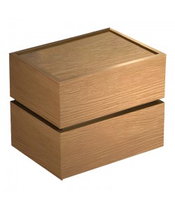 Κομοδίνο Sonlen pakoworld mdf σε oak απόχρωση 60x40x44.5εκ