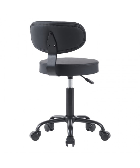 Καρέκλα γραφείου τροχήλατη Mafeshi  pakoworld pu σε μαύρη απόχρωση 45x44x70-82εκ