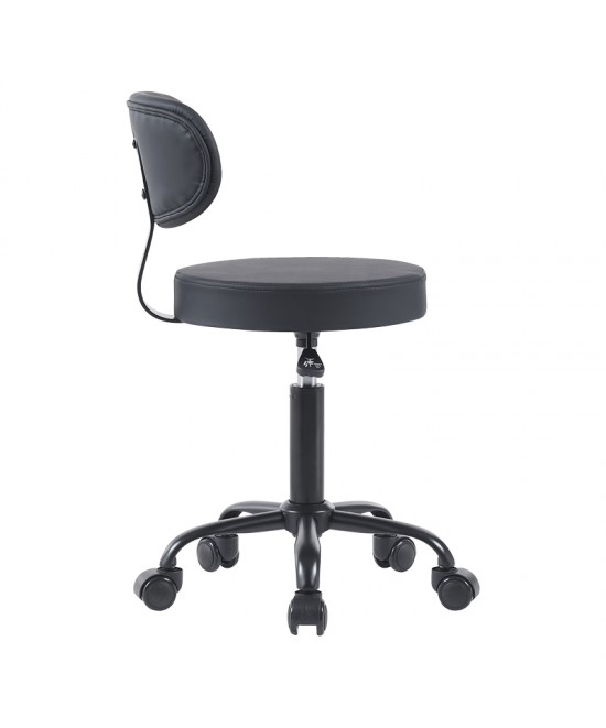 Καρέκλα γραφείου τροχήλατη Mafeshi  pakoworld pu σε μαύρη απόχρωση 45x44x70-82εκ