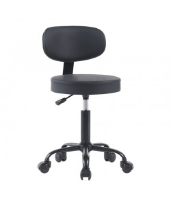 Καρέκλα γραφείου τροχήλατη Mafeshi  pakoworld pu σε μαύρη απόχρωση 45x44x70-82εκ