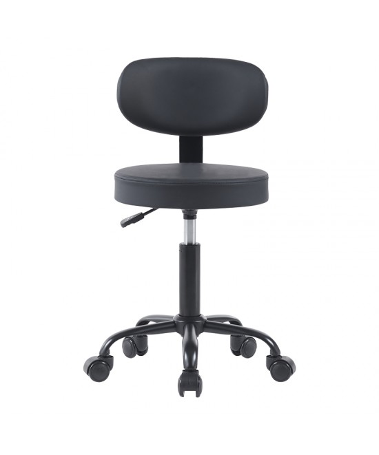 Καρέκλα γραφείου τροχήλατη Mafeshi  pakoworld pu σε μαύρη απόχρωση 45x44x70-82εκ