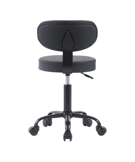 Καρέκλα γραφείου τροχήλατη Mafeshi  pakoworld pu σε μαύρη απόχρωση 45x44x70-82εκ