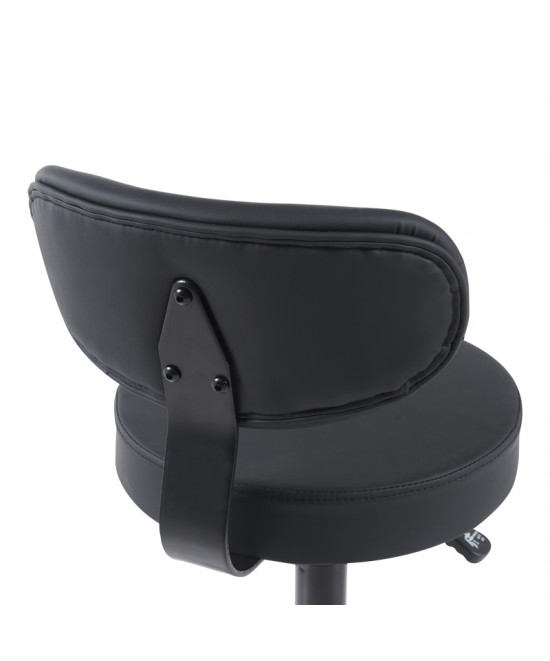 Καρέκλα γραφείου τροχήλατη Mafeshi  pakoworld pu σε μαύρη απόχρωση 45x44x70-82εκ