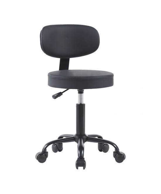 Καρέκλα γραφείου τροχήλατη Mafeshi  pakoworld pu σε μαύρη απόχρωση 45x44x70-82εκ