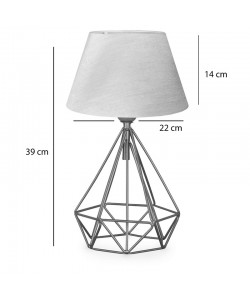 Επιτραπέζιο φωτιστικό PWL-1080 pakoworld Ε27 μπεζ-χρυσό Φ22x39εκ