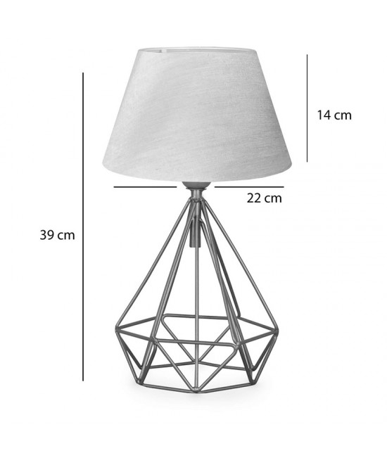 Επιτραπέζιο φωτιστικό PWL-1080 pakoworld Ε27 μπεζ-χρυσό Φ22x39εκ