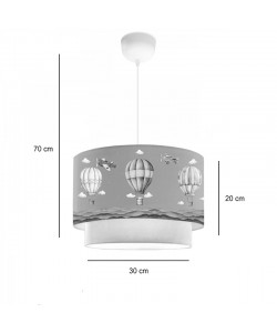 Παιδικό φωτιστικό οροφής Balon pakoworld σε πράσιινο-κρέμα απόχρωση Φ30x20εκ