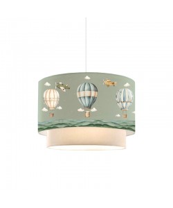 Παιδικό φωτιστικό οροφής Balon pakoworld σε πράσιινο-κρέμα απόχρωση Φ30x20εκ
