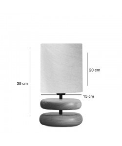 Επιτραπέζιο φωτιστικό Clarion pakoworld Ε14 μπεζ -καρυδί Φ15x35εκ