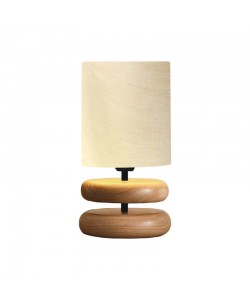 Επιτραπέζιο φωτιστικό Clarion pakoworld Ε14 μπεζ -καρυδί Φ15x35εκ