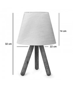 Επιτραπέζιο φωτιστικό PWL-1071 pakoworld Ε27 μπεζ -καρυδί Φ22x32εκ