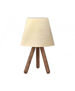 Επιτραπέζιο φωτιστικό PWL-1071 pakoworld Ε27 μπεζ -καρυδί Φ22x32εκ