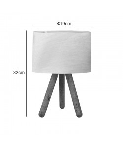 Επιτραπέζιο φωτιστικό PWL-1071 Ι pakoworld Ε27 μπεζ -καρυδί Φ19x32εκ