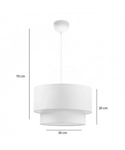 Φωτιστικό οροφής Tachi pakoworld Ε27 σε κρέμα απόχρωση Φ30x20εκ