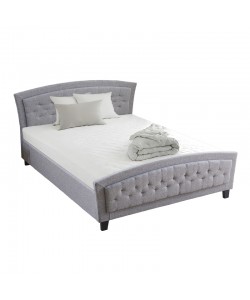 Κρεβάτι Camaro pakoworld ύφασμα σε γκρι απόχρωση160x200εκ