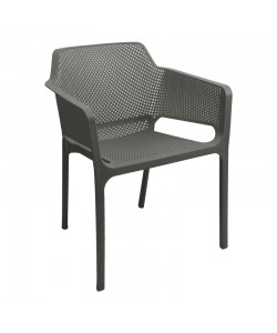 Πολυθρόνα Oviez pakoworld pp σε ανθρακί απόχρωση 59x58x79εκ