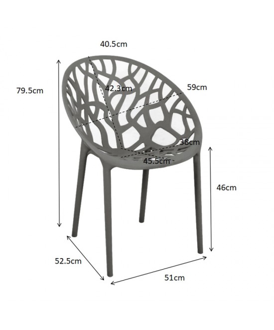Πολυθρόνα Daren pakoworld pp σε cappuccino απόχρωση 59x60x79,5εκ
