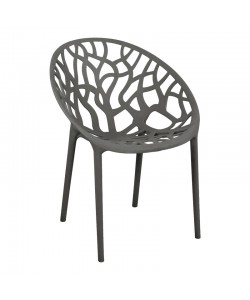 Πολυθρόνα Daren pakoworld pp σε ανθρακί απόχρωση 59x60x79,5εκ