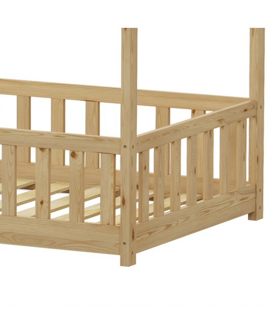 Παιδικό κρεβάτι Callan τ.Montessori με κιγκλίδωμα pakoworld ξύλο πεύκου σε φυσική απόχρωση 90x190εκ Παιδικό κρεβάτι Callan τ.Montessori με κιγκλίδωμα pakoworld ξύλο πεύκου σε φυσική απόχρωση 90x190εκ