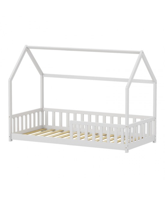 Παιδικό κρεβάτι Callan τ.Montessori με κιγκλίδωμα pakoworld ξύλο πεύκου σε λευκή απόχρωση 90x190εκ Παιδικό κρεβάτι Callan τ.Montessori με κιγκλίδωμα pakoworld ξύλο πεύκου σε λευκή απόχρωση 90x190εκ