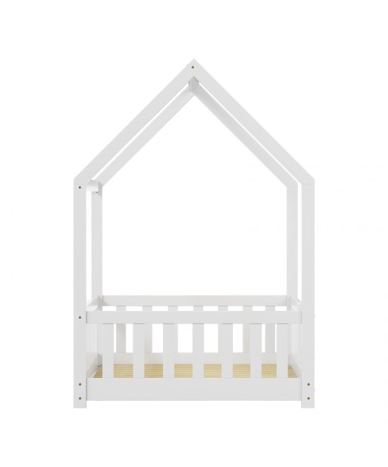 Παιδικό κρεβάτι Callan τ.Montessori με κιγκλίδωμα pakoworld ξύλο πεύκου σε λευκή απόχρωση 90x190εκ Παιδικό κρεβάτι Callan τ.Montessori με κιγκλίδωμα pakoworld ξύλο πεύκου σε λευκή απόχρωση 90x190εκ