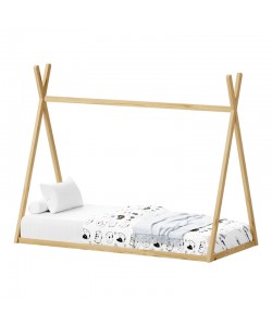 Παιδικό κρεβάτι Lilly τ.Montessori  pakoworld ξύλο πεύκου σε φυσική απόχρωση 90x190εκ