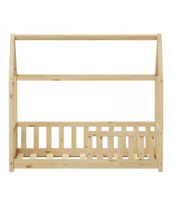 Παιδικό κρεβάτι Bambie με κιγκλίδωμα τ.Montessori pakoworld ξύλο πεύκου σε φυσική απόχρωση 70x140εκ Παιδικό κρεβάτι Bambie με κιγκλίδωμα τ.Montessori pakoworld ξύλο πεύκου σε φυσική απόχρωση 70x140εκ