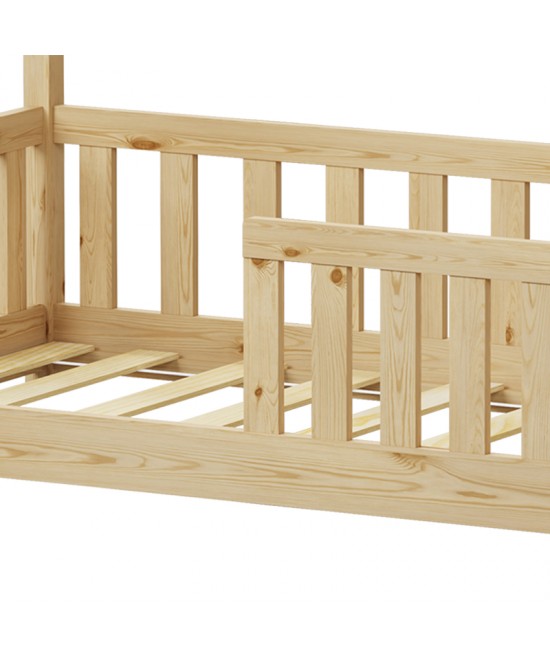 Παιδικό κρεβάτι Bambie με κιγκλίδωμα τ.Montessori pakoworld ξύλο πεύκου σε φυσική απόχρωση 70x140εκ Παιδικό κρεβάτι Bambie με κιγκλίδωμα τ.Montessori pakoworld ξύλο πεύκου σε φυσική απόχρωση 70x140εκ