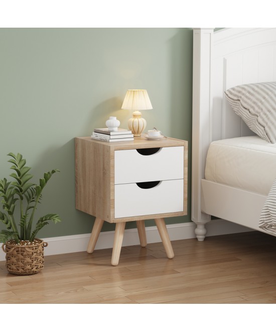 Κομοδίνο Selma pakoworld ξύλο πεύκου σε sonoma-λευκή απόχρωση 29.7x29.7x45εκ Κομοδίνο Selma pakoworld ξύλο πεύκου σε sonoma-λευκή απόχρωση 29.7x29.7x45εκ