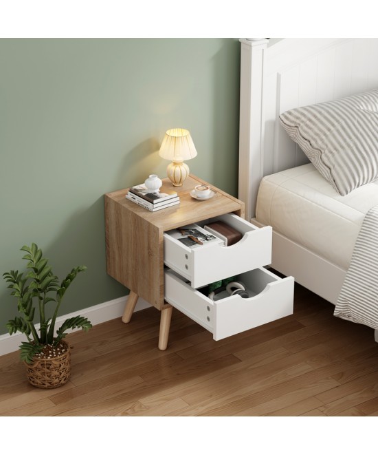 Κομοδίνο Selma pakoworld ξύλο πεύκου σε sonoma-λευκή απόχρωση 29.7x29.7x45εκ Κομοδίνο Selma pakoworld ξύλο πεύκου σε sonoma-λευκή απόχρωση 29.7x29.7x45εκ