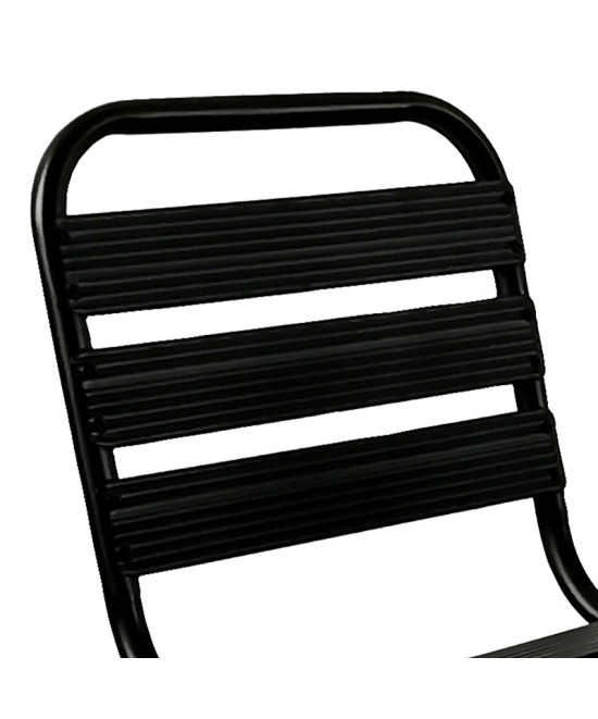 Τραπεζαρία Sussie- Watson pakoworld σετ 3τεμ μέταλλο μαύρο-γυαλί Φ60x70εκ