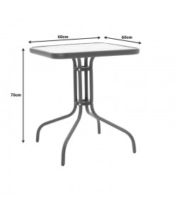 Τραπεζαρία Watson-Sussie pakoworld μέταλλο καφέ-γυαλί 60x60x70εκ Τραπεζαρία Watson-Sussie pakoworld μέταλλο καφέ-γυαλί 60x60x70εκ