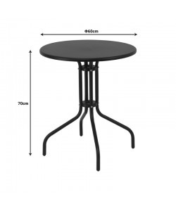 Τραπεζαρία Vergo-Obbi pakoworld καφέ μέταλλο Φ60x70εκ