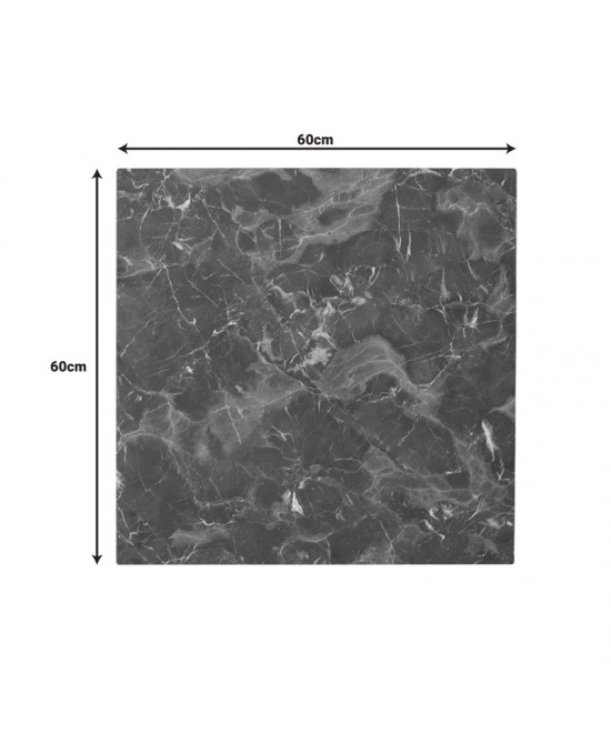 Επιφάνεια τραπεζιού Vergia pakoworld HPL σε ανθρακί όψης μαρμάρου 60x60εκ πάχους 12mm