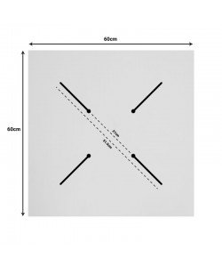Επιφάνεια τραπεζιού Vergia pakoworld HPL σε ανθρακί όψης μαρμάρου 60x60εκ πάχους 12mm