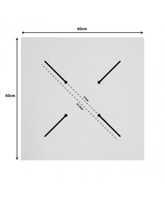 Επιφάνεια τραπεζιού Vergia pakoworld HPL σε ανθρακί όψης μαρμάρου 60x60εκ πάχους 12mm