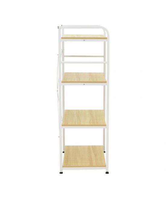 Ραφιέρα επιδαπέδια Depo pakoworld μέταλλο λευκό-mdf σε φυσική απόχρωση 60x40x120εκ Ραφιέρα επιδαπέδια Depo pakoworld μέταλλο λευκό-mdf σε φυσική απόχρωση 60x40x120εκ