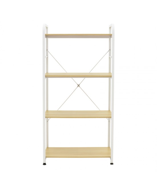 Ραφιέρα επιδαπέδια Depo pakoworld μέταλλο λευκό-mdf σε φυσική απόχρωση 60x40x120εκ Ραφιέρα επιδαπέδια Depo pakoworld μέταλλο λευκό-mdf σε φυσική απόχρωση 60x40x120εκ