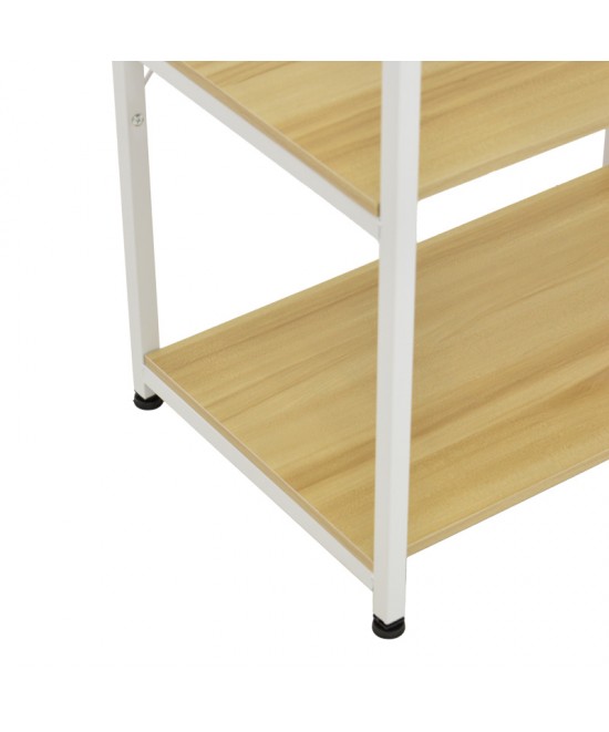 Ραφιέρα επιδαπέδια Depo pakoworld μέταλλο λευκό-mdf σε φυσική απόχρωση 60x40x120εκ Ραφιέρα επιδαπέδια Depo pakoworld μέταλλο λευκό-mdf σε φυσική απόχρωση 60x40x120εκ