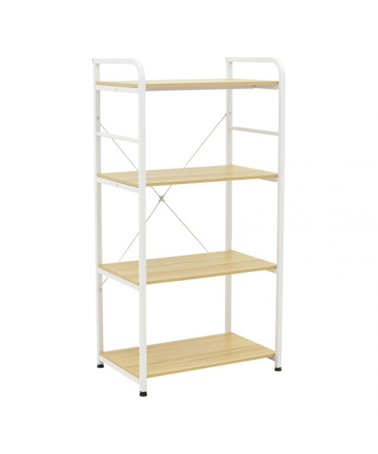 Ραφιέρα επιδαπέδια Depo pakoworld μέταλλο λευκό-mdf σε φυσική απόχρωση 60x40x120εκ Ραφιέρα επιδαπέδια Depo pakoworld μέταλλο λευκό-mdf σε φυσική απόχρωση 60x40x120εκ