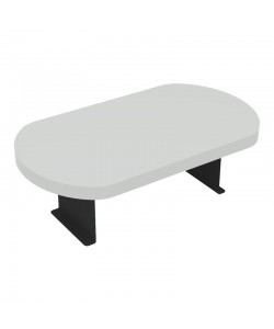 Βοηθητικό τραπεζάκι Linea pakoworld σε λευκή απόχρωση με μαύρα μεταλλικά πόδια 20x35x10εκ