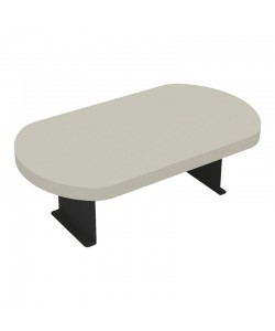 Βοηθητικό τραπεζάκι Linea pakoworld σε απόχρωση κρέμα με μαύρα μεταλλικά πόδια 20x35x10εκ