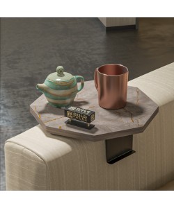 Βοηθητικό τραπεζάκι Linea II pakoworld σε ανθρακί απόχρωση με μαύρα μεταλλικά πόδια Φ34x10εκ Βοηθητικό τραπεζάκι Linea II pakoworld σε ανθρακί απόχρωση με μαύρα μεταλλικά πόδια Φ34x10εκ