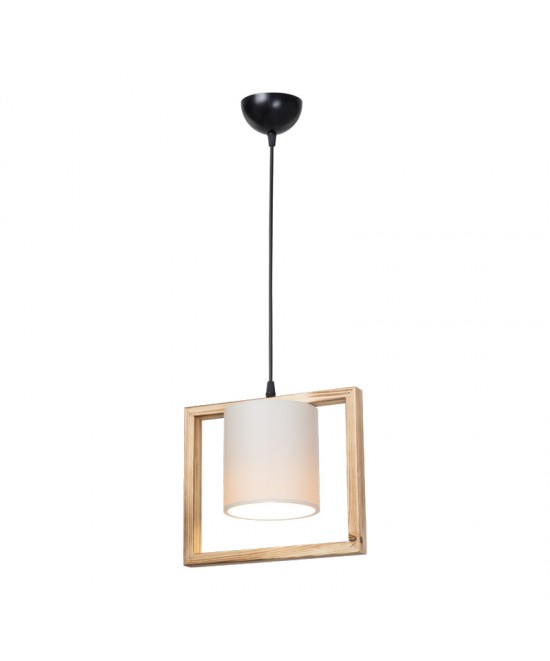 Φωτιστικό οροφής μονόφωτο Sereda pakoworld Ε27 σε καφέ-cream απόχρωση 28x14x27εκ