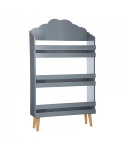 Βιβλιοθήκη παιδική Penzia pakoworld γκρι mdf με πόδι σε φυσική απόχρωση 58x18x100εκ Βιβλιοθήκη παιδική Penzia pakoworld γκρι mdf με πόδι σε φυσική απόχρωση 58x18x100εκ