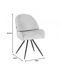 Καρέκλα περιστρεφόμενη Morea pakoworld μπουκλέ ύφασμα σε μέντα απόχρωση με μαύρα μεταλλικά πόδια 68x66x82.5εκ Καρέκλα περιστρεφόμενη Morea pakoworld μπουκλέ ύφασμα σε μέντα απόχρωση με μαύρα μεταλλικά πόδια 68x66x82.5εκ